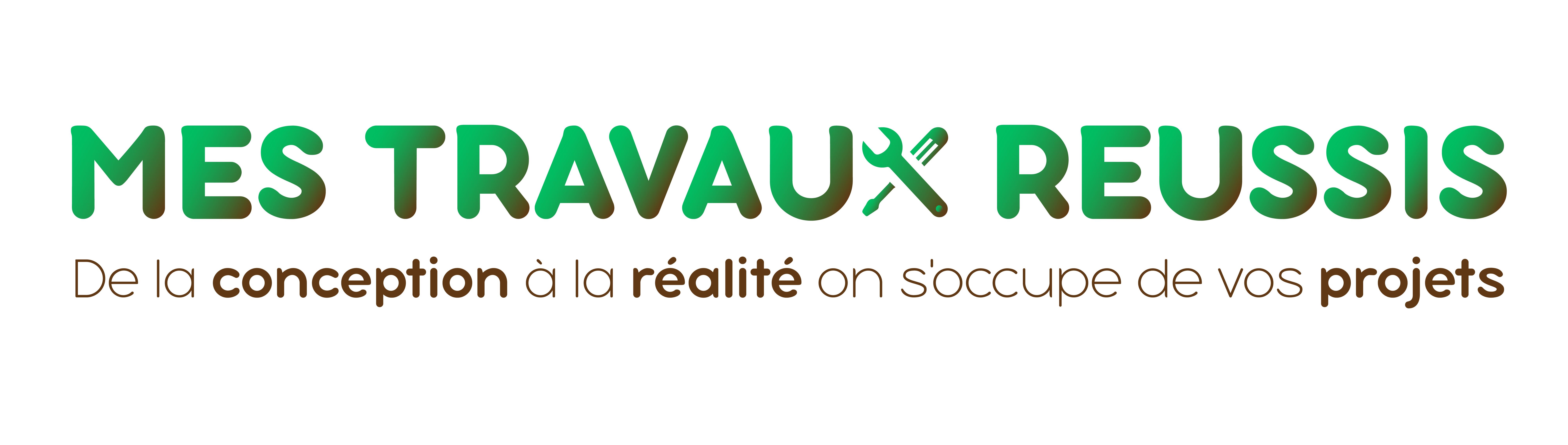 Logo et slogan Mes Travaux Réussis avec slogan